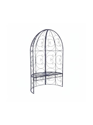 Gartenbank "Kuppeldach" in Schwarz - (B)120 x (H)178 x (T)58 cm
