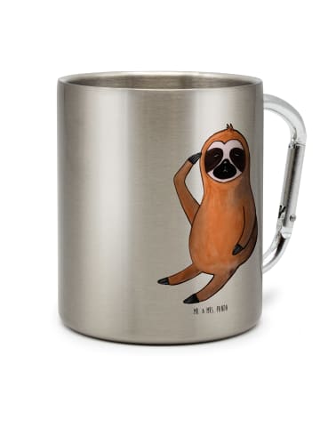 Mr. & Mrs. Panda Becher Faultier Vogel ohne Spruch in Silber