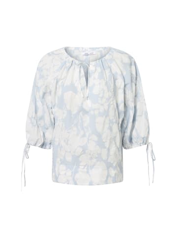 SAMSOE & SAMSOE Bluse Samatera in hellblau weiß