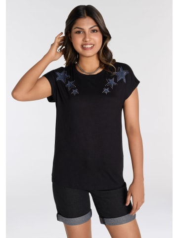 Laura Scott Kurzarmshirt in schwarz-blau
