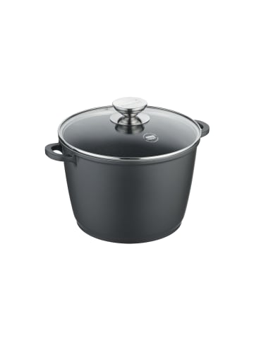 Berndes Gemüse- und Suppentopf mit Glasdeckel aus Aluguss - Vario Click in schwarz