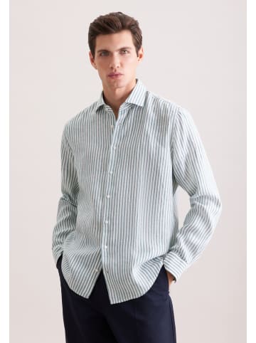 Seidensticker Leinenhemd Regular in Türkis