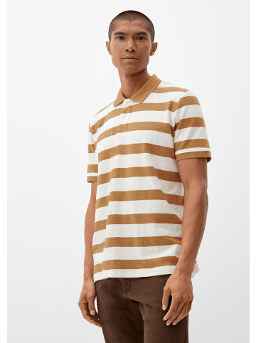 S. Oliver Polo-Shirt kurzarm in Braun-creme