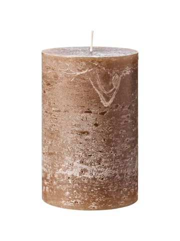 IB Laursen Rustikale Stumpenkerze mit Textur in honey
