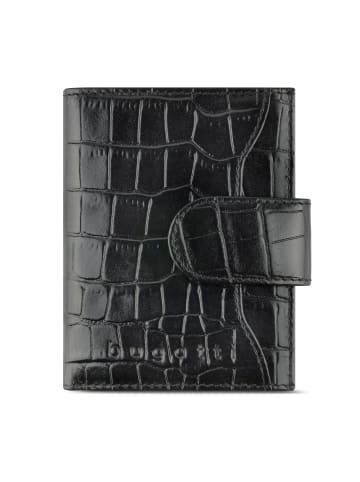 Bugatti Secure Smart Kreditkartenetui RFID Schutz Leder 8 cm schwarz