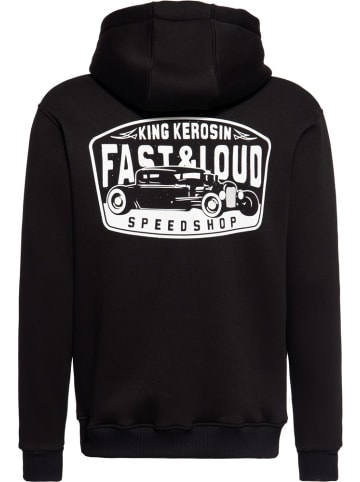 King Kerosin Sweatjacke in Schwarz