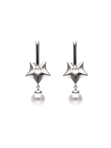 myMo at night Women Pair Of Earrings in Silver White