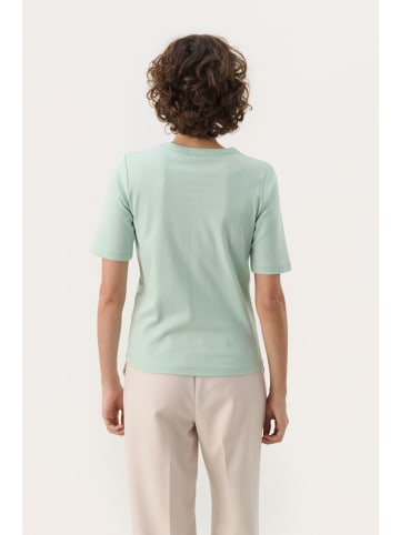 PART TWO T-Shirt kurzarm RatanaPW Gerade Passform in Cameo Green
