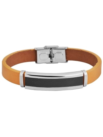 Adeliás Unisex Armband aus Leder 21 cm in braun