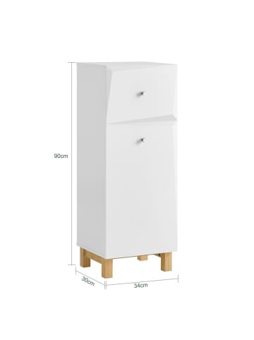 SoBuy Waschschrank in Reinweiß - (W) 30 x (H) 90 x (L) 34 cm