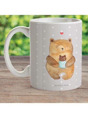 Mr. & Mrs. Panda Kindertasse Bär Baby ohne Spruch in Grau Pastell