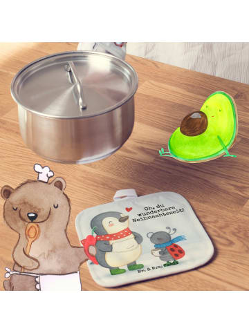 Mr. & Mrs. Panda Topfuntersetzer Smörle Winterzeit Design mit Sp... in Weiß