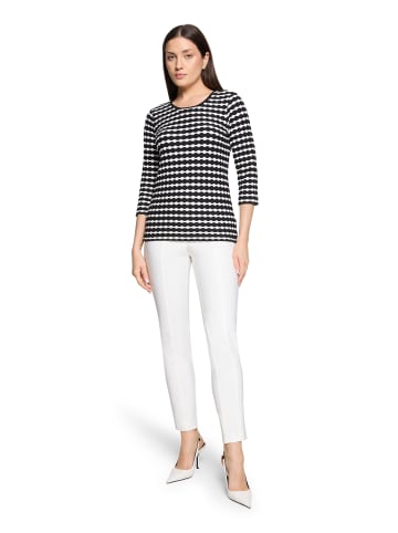 Betty Barclay Basic Shirt mit Rundhalsausschnitt in Schwarz/Weiß