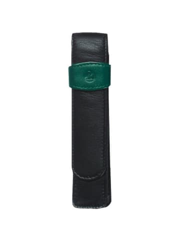 Pelikan Schreibgeräteetui Leder TG 12 schwarz-grün für 1 Schreibgerät