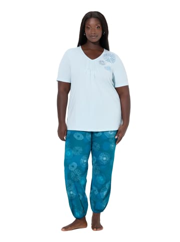 Ulla Popken Pyjama in eismeerblau