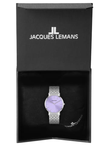 Jacques Lemans Damenuhr Nizza Lila Violett / Silber