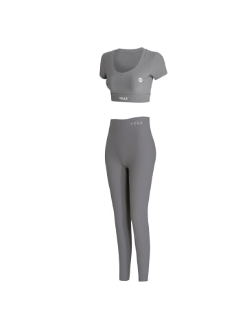 YEAZ CLUB LEVEL SET Top + Leggings in grau