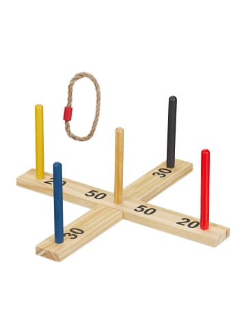 relaxdays Ringwurfspiel in Mehrfarbig