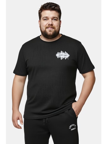 Men Plus Kurzarm T-Shirt in schwarz