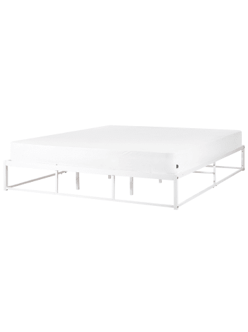 Beliani Doppelbett VIRY in Weiß - (W) 186 x (H) 30 x (L) 206 cm