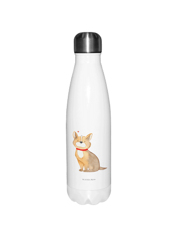 Mr. & Mrs. Panda Thermosflasche Hund Glück ohne Spruch in Weiß