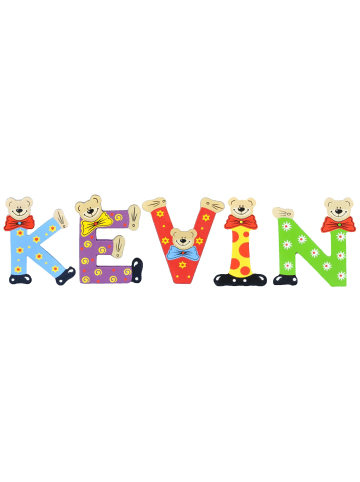 Playshoes Deko-Buchstaben "KEVIN" in bunt