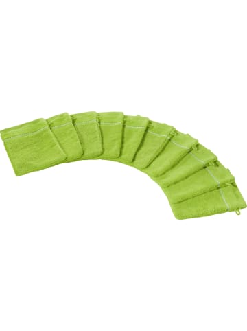 Erwin Müller Frottier Waschhandschuh 10er-Pack Mannheim in apfelgrün