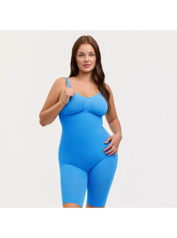 CFAB Figurformender Body mit Shorts in Silberseeblau