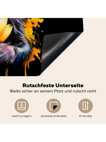 KitchenYeah Herdabdeckplatte Affe bunt