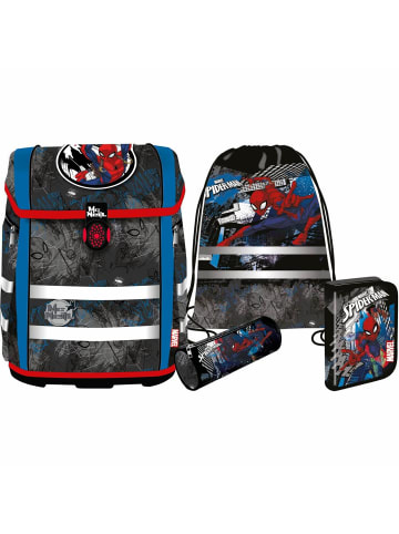 McNeill Schulranzen-Set PERFECTO 5tlg. MARVEL-SPIDER MAN in schwarz-blau