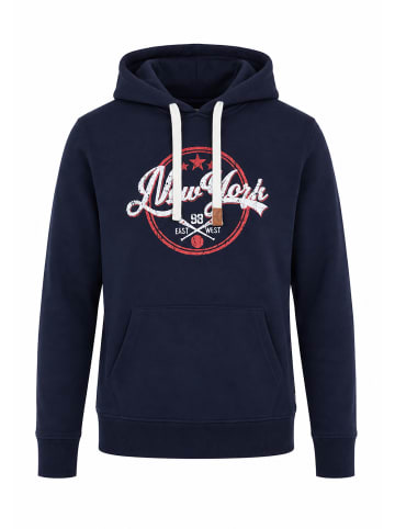 Threadbare Hoodie THB Fleece Hoody Berry in Navy