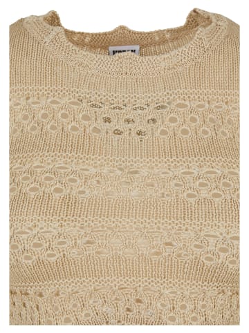 Urban Classics Urban Classics Damen Ladies Cropped Crochet Knit Sweater in softseagrass