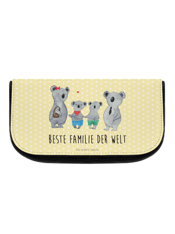 Mr. & Mrs. Panda kosmetiktäschchen Koala Familie zwei mit Spruch in Gelb Pastell