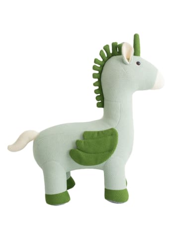 Crochetts XXL geflügeltes Einhorn-Kuscheltier in Grün – (B)98 x (H)88 x (T)33 cm