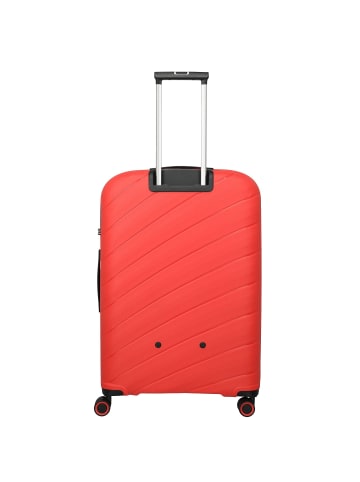 travelite Burano 4 Rollen Kofferset 3-teilig mit Dehnfalte raspberry