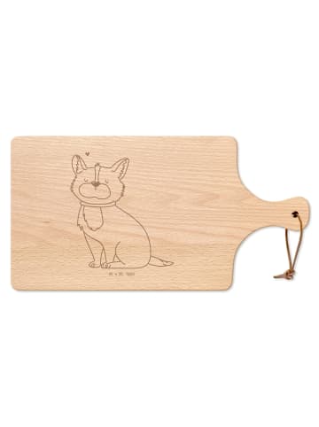 Mr. & Mrs. Panda Schneidebrett Holz Hund Glück ohne Spruch in Transparent