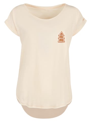 F4NT4STIC Long Cut T-Shirt Gingerbread Lebkuchen Tree in Whitesand