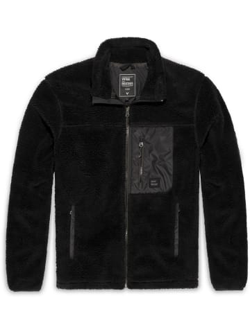 Vintage Industries Fleecejacke/Fleecepullover in Schwarz