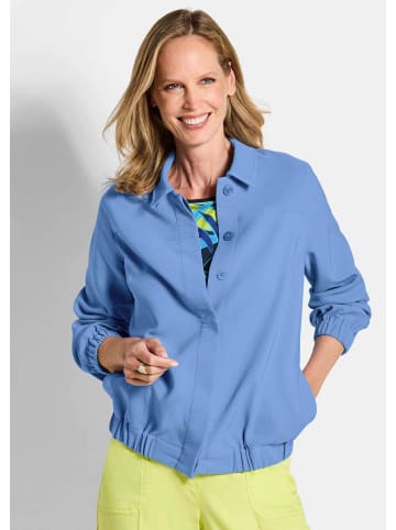GOLDNER Kurzgröße:  Sommerjacke mit Hemdkragen in blau