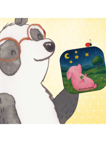 Mr. & Mrs. Panda Untersetzer für Gläser Schwein Glück Design ohn... in Weiß