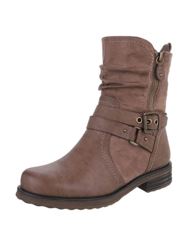 Ital-Design Stiefelette in Hellbraun