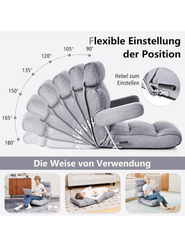 COSTWAY Bodenstuhl in Grau