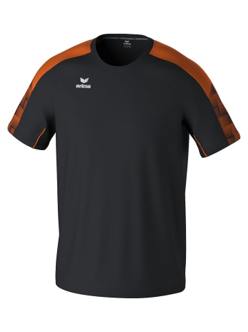 erima T-Shirt in schwarz/orange