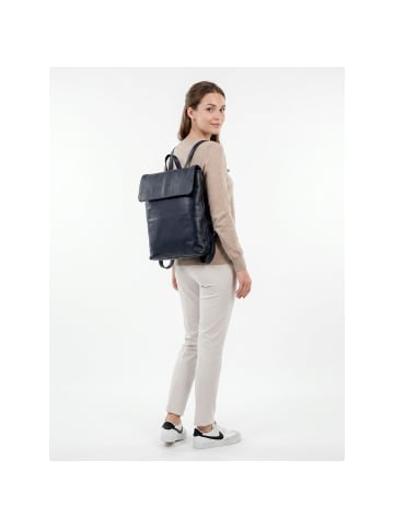Jost Lysa Daypack Leder 39 cm Laptopfach navy