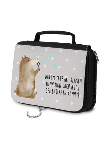 Mr. & Mrs. Panda hygienebeutel Bär Seifenblasen mit Spruch in Grau Pastell