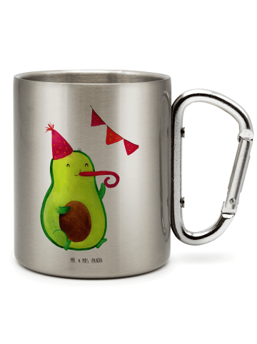 Mr. & Mrs. Panda thermotasse Avocado Party Zeit ohne Spruch in Silber