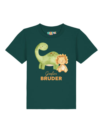 wat? Apparel T-Shirt Dinosaurier 06 Großer Bruder in Dunkelgrün