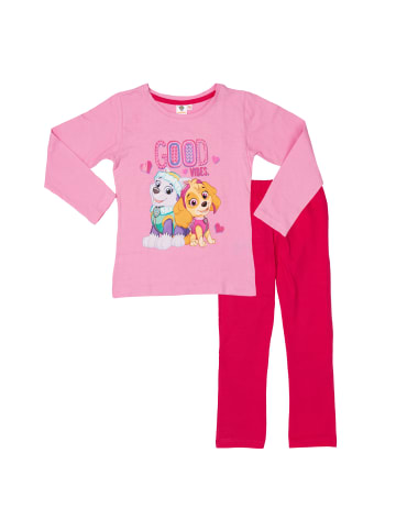 United Labels Paw Patrol Schlafanzug - Good Vibes -   Langarm in rosa/pink