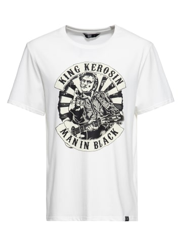 King Kerosin King Kerosin Print T-Shirt MAN IN BLACK in weiß
