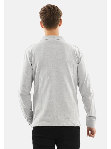 U.S. Polo Assn. Longsleeve USJayson – Herren Langarm Poloshirt mit Logo-Stickerei in Grau-Navy
